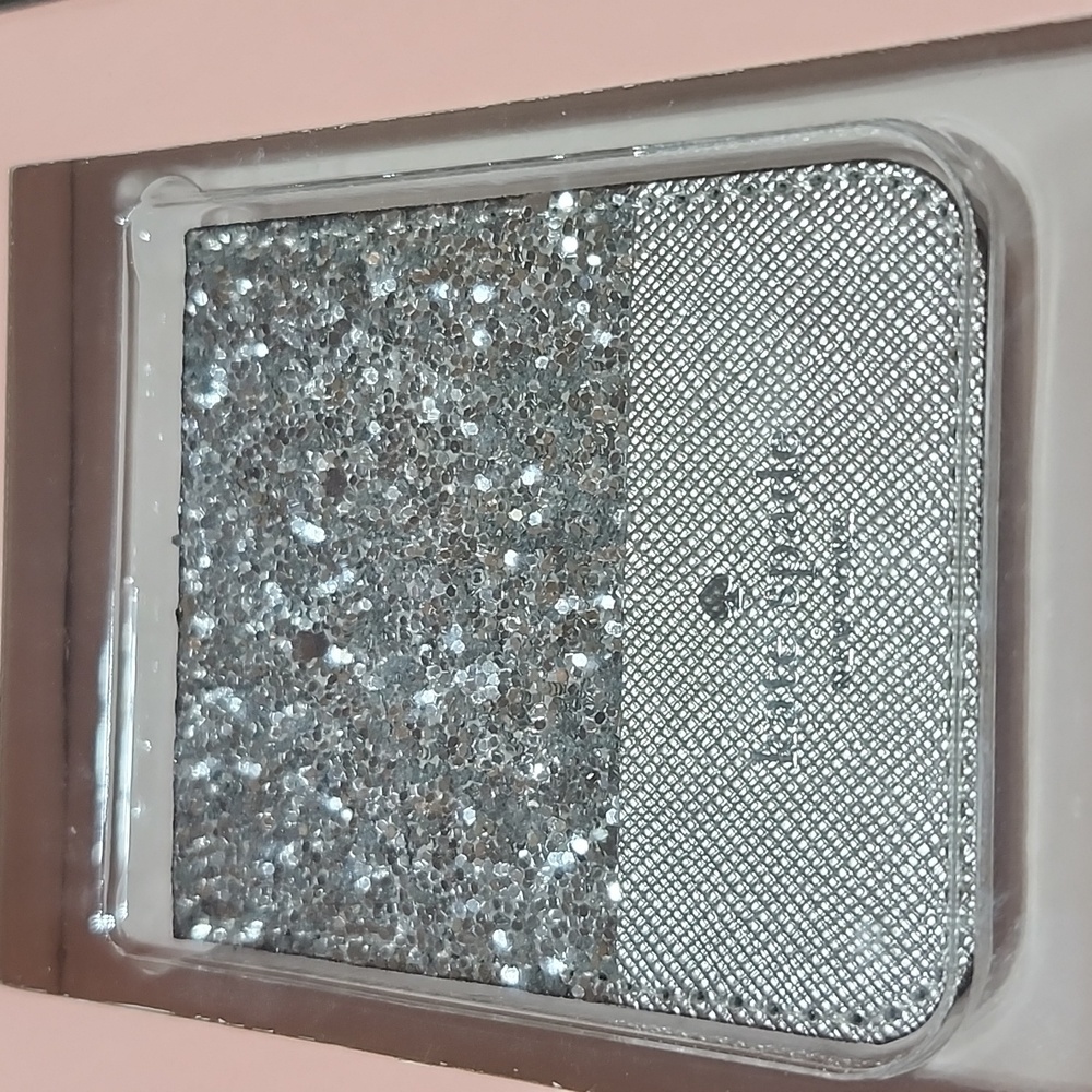 KATE SPADE NEW YORK SILVER GLITTER SHINE PHONE STICKER POCKET CARD HOLDER - Picture 2 of 9